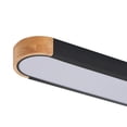 thumbnail image 4 of Aiwen 37.4" LED Linear Flush Mount Ceiling Light, Modern Matte Black Ceiling Fixture with PS Lampshade -- Perfect for Living Room, Entryway & Restaurant, 4 of 8