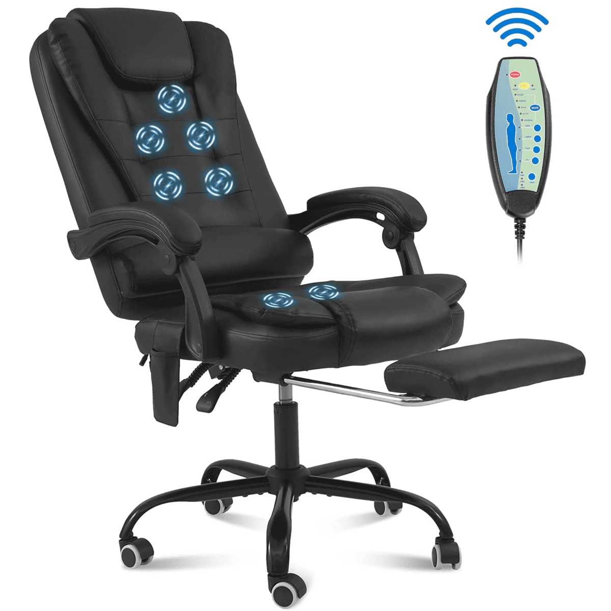 tall office chair with footrest