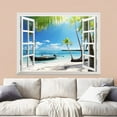 thumbnail image 2 of wall26 Removable Wall Sticker/Wall Mural - Boat on The Oceanside | Creative Window View Wall Decor - 36"x48", 2 of 4