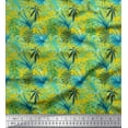 thumbnail image 1 of Soimoi Poly Georgette Fabric Tropical Leaves Decor Fabric Printed Yard 42 Inch Wide, 1 of 1