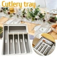 thumbnail image 2 of Birdeem Classic Silverware Tray Cutlery Tray 6-Compartments Kitchen Organizer, 2 of 12