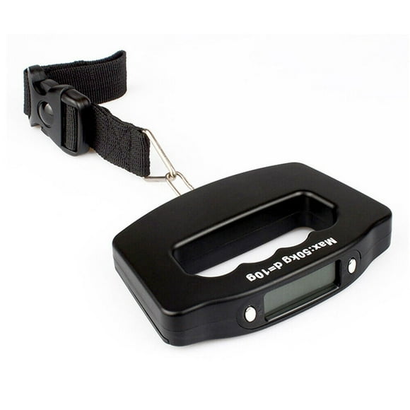 Báscula digital para maletas LCD de hasta 50 kg, báscula para equipaje, báscula de viaje, báscula de mano, báscula para equipaje