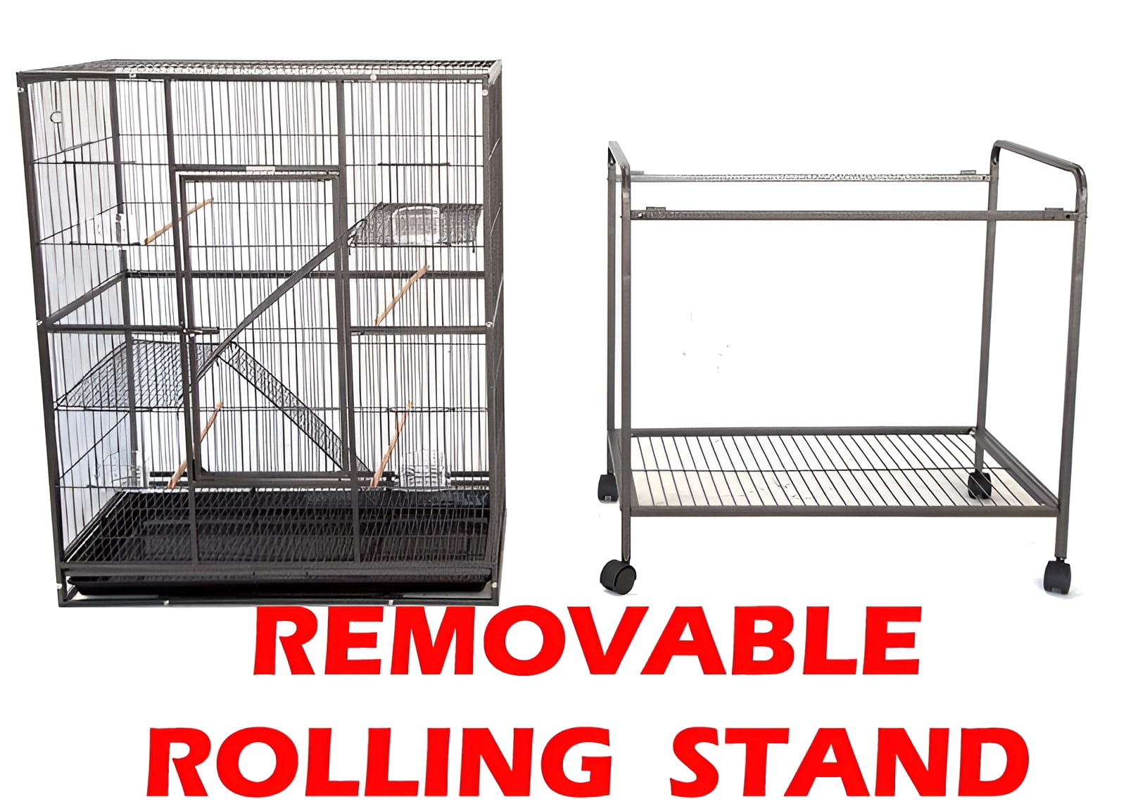 64" Extra Large 4-Tiers Small Animal Critter House Habitat Cage With Narrow 1/2-inch Wire Spacing for Guinea Pig Ferret Chinchilla Sugar Glider Rats Mice Hamster Hedgehog Gerbil