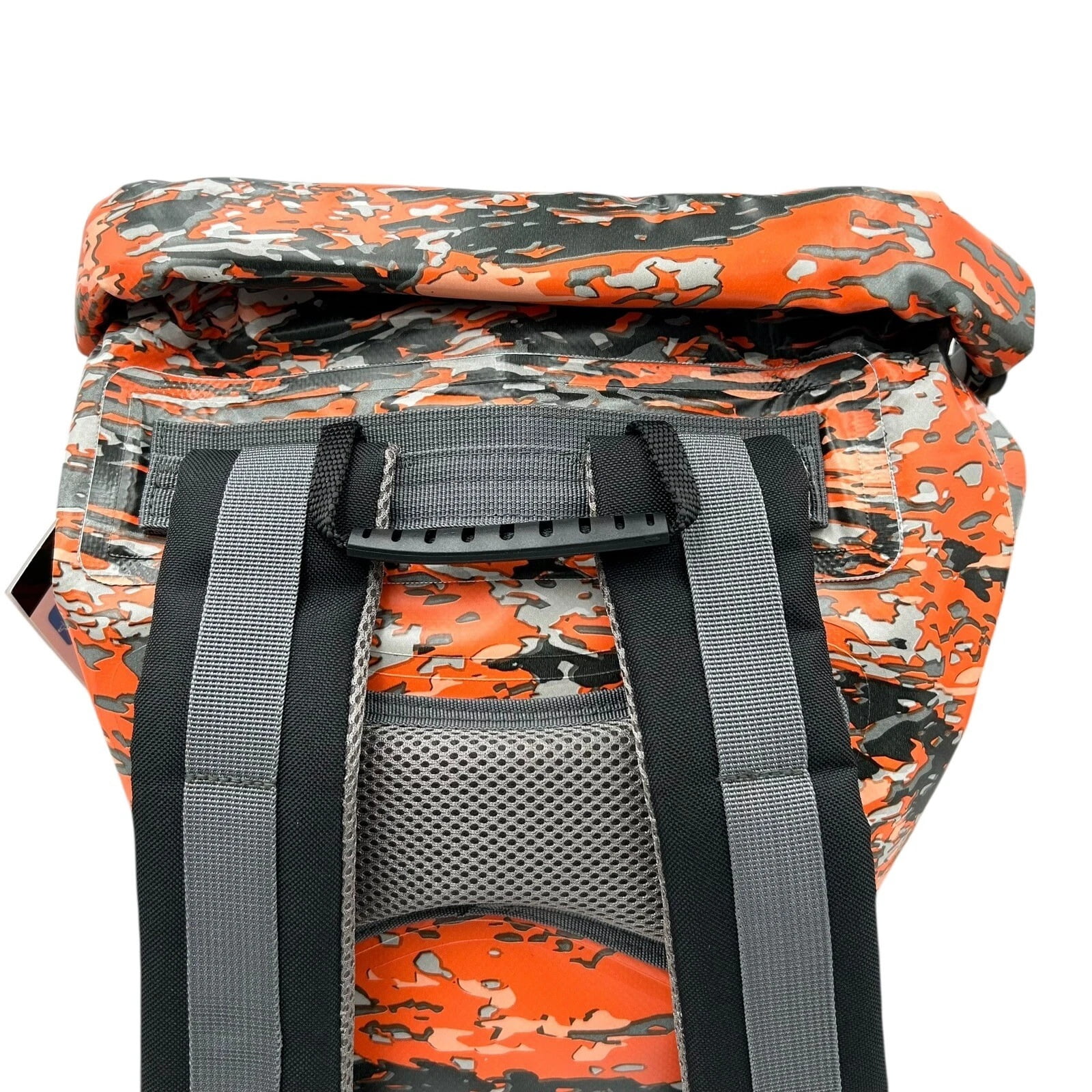 GECOBRANDS Hydroner 20L Camo Dry Bag Waterproof Backpack Orange-Gray Roll Top