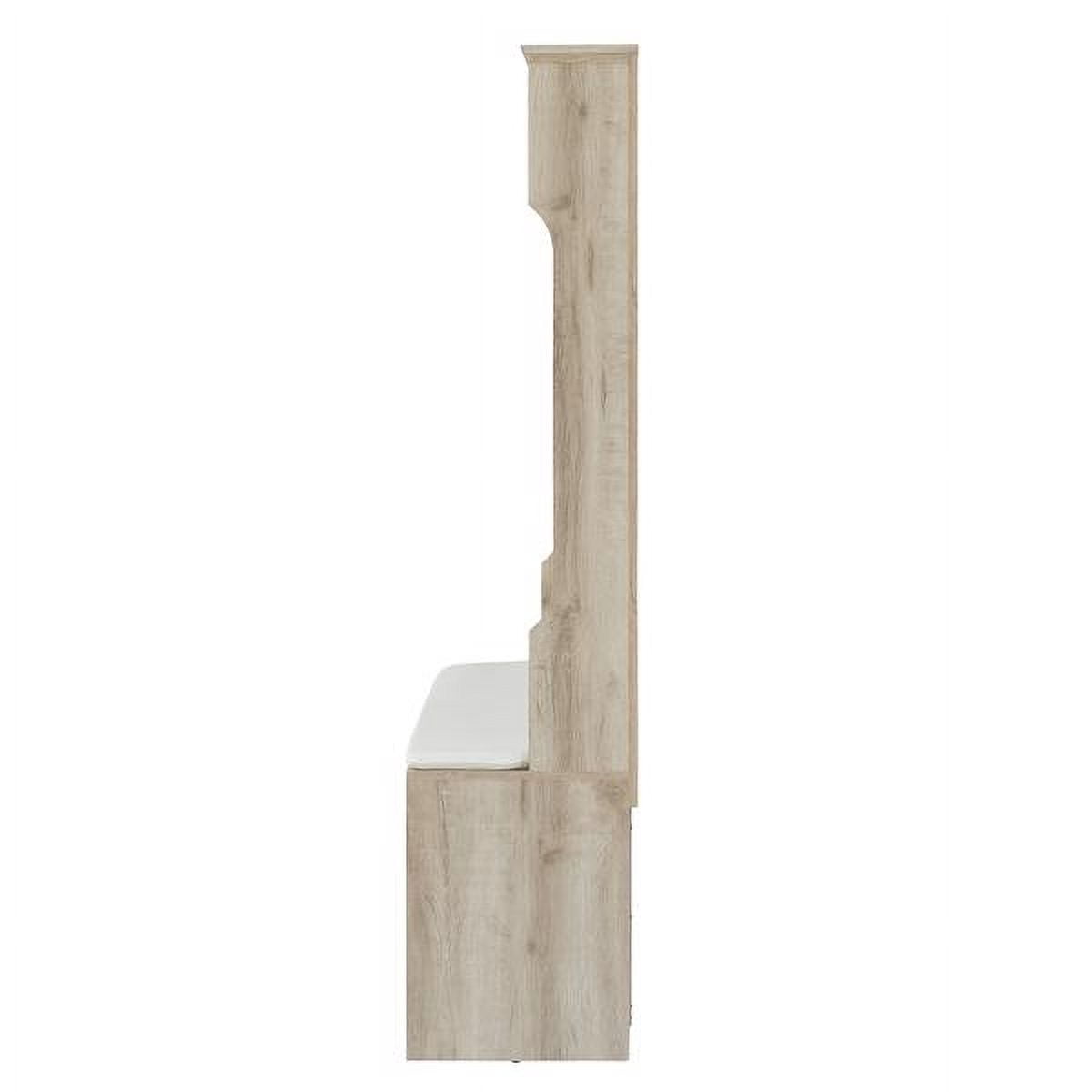 Wood Coat Rack, Storage Shoe Cabinet, with Clothes Hook, with Sponge Pad Product, Multiple Storage Racks, bedroom, porch wardrobe storage rack, Beige