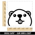 thumbnail image 2 of Peeking Beaver Self-Inking Rubber Stamp Ink Stamper - Blue Ink - Large 1-1/2 Inch, 2 of 7