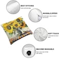 thumbnail image 4 of Acheng  Sunflower Pillow Covers You are My Sunshine Pillow Case Decorative Square Standard Summer Pillow Covers Yellow Throw Pillow Covers for Couch Sofa Patio Home Decoration,Set of 2 White, 4 of 6