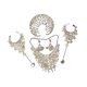 thumbnail image 4 of Conjunto de 4 joyas de boda con diseño de danza del vientre gitana, horquilla, collar y pendientes. Pendientes de clip, 4 of 8