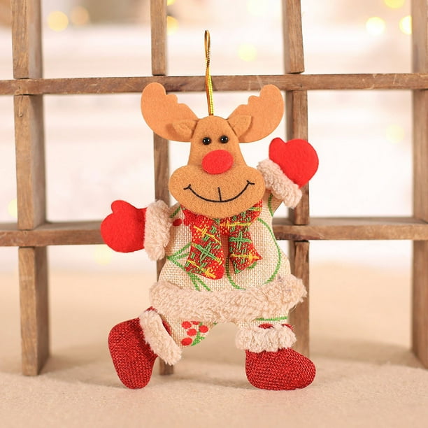 Supplier 2021 Christmas Decorations for Home Pendants Navidad Christmas Tree Ornaments Hanging Doll Craft Decor Kids Gift