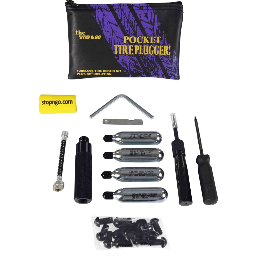 Stop & Go 1001 Pocket Tubeless Tire Plugger Flat Repair Kit Walmart
