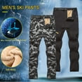 thumbnail image 4 of guisaled Men's Snow Pant Snow Waterproof Insulated Softshell Ski Pants Windproof Warm Fleece Lined Winter Outdoor Snowboard Pant, 4 of 5