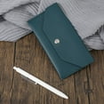 thumbnail image 4 of Cash Envelopes PU Leather, Money Envelopes Reusable Waterproof Budget Envelopes Cash Wallet 7.2 x 3.6 in (Blue), 4 of 7