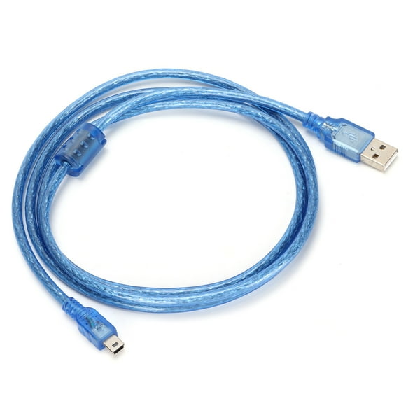Mini USB Cable, Plug And Play High Speed USB To MINI5P Charging Cable Light For Mobile Phones For PDAs 1.5M