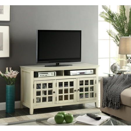 Linon Largo Media Cabinet, 3 Doors, Antique White - Walmart.com - Linon Largo Media Cabinet, 3 Doors, Antique White - Walmart.com