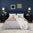 thumbnail image 6 of WJORATA Upholstered Platform Queen Size Bed Frame with Headboard Wooden Slats Support,Blue, 6 of 6