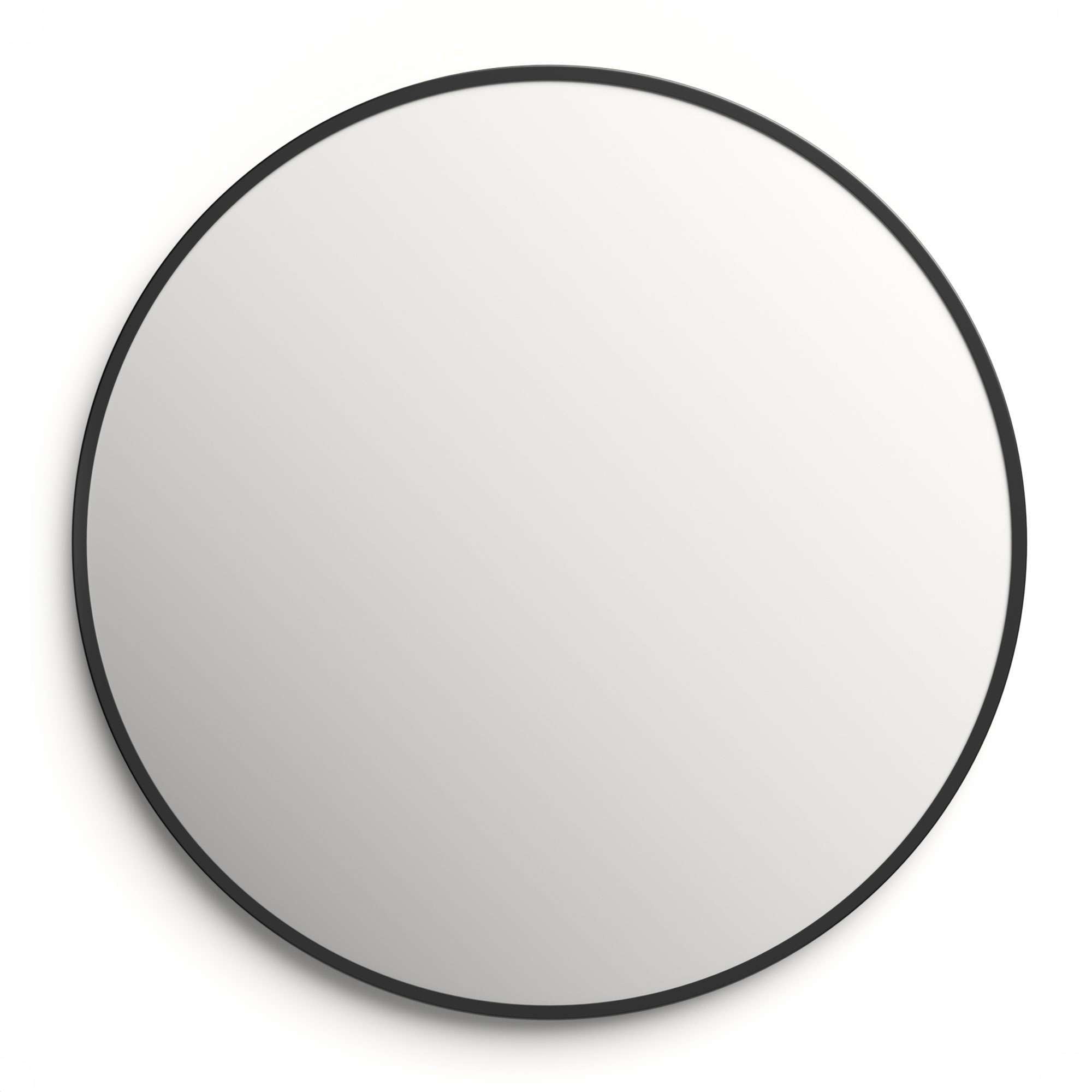 Barnyard Designs 24 inch Black Round Mirror, Modern Bathroom Mirrors