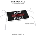thumbnail image 3 of Personalized Custom Kitchen Apron, Add a Name/Logo/Photo Design, Polyester Bib Apron Adjustable with Three Front Pockets, 3 of 10