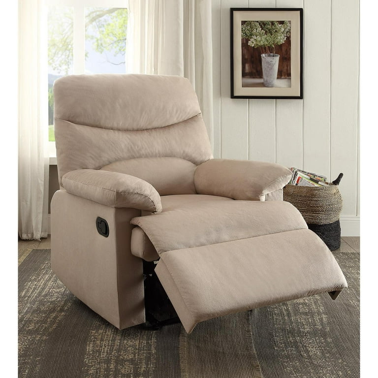 Acme Arcadia Recliner Beige Woven Fabric