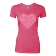 thumbnail image 2 of Wild Bobby, Pink Ribbon Heart, Breast Cancer Awareness, Women Slim Fit Junior Tee, Hot Pink, X-Large, 2 of 5