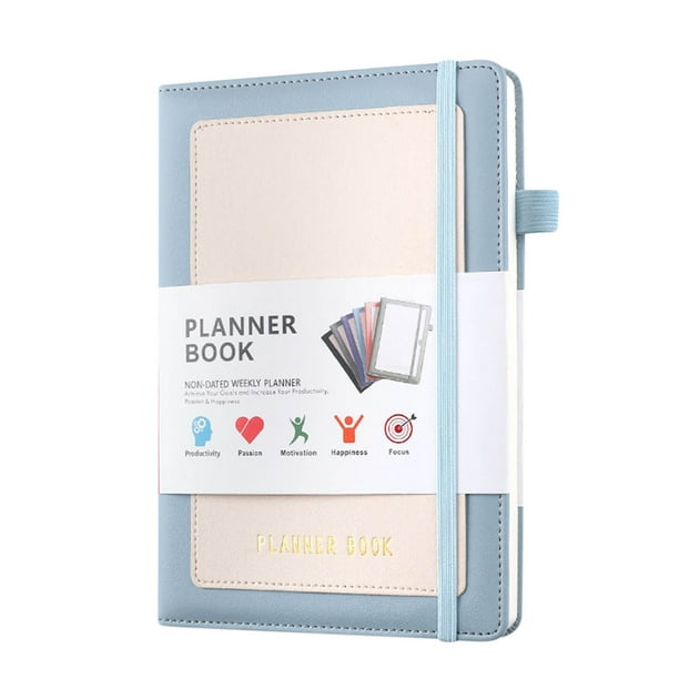 Planificador semanal, planificador mensual, presupuesto sin fecha y libro mayor, registro de planificación financiera, cuaderno de objetivos, planificador para oficina en casa (tamaño A5)