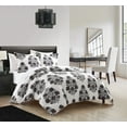 thumbnail image 2 of Chic Home Yasmeen 3-Piece Gray Duvet Set, Queen, 2 of 10