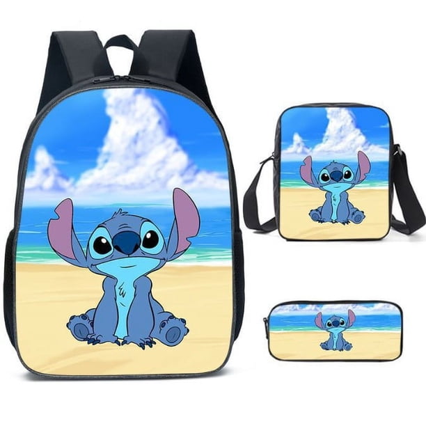 Mochila escolar de tres piezas de Lilo Stitch Stitch Color G