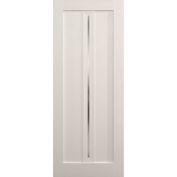 Slab Door Panel 18 x 80 inches | Ego 5014 Painted White Oak | Wood Veneer Doors | Pocket Closet Sliding Barn