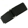 Watch Band Nylon One Piece Wrap Sport Strap Black Adjustable Velcro - 22mm