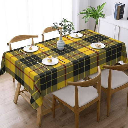 

Rectangle Table Cloth Scottish Colors Clan MacLeod Tartan Plaid Resistant Washable Tablecloth Decorative Table Cover for Dining Indoor and Outdoor