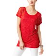 thumbnail image 1 of Camiseta básica adornada de INC para mujer, rojo, XS, 1 of 1
