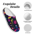 thumbnail image 5 of KLL Colorful Mexican Pattern Adult Unisex Cozy Slippers,Fuzzy Slip-on Slippers TPR Sole Slippers Comfort Plush Home Footwear for Indoor & Outdoor-37/38, 5 of 7