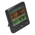thumbnail image 3 of Temperatura interior Indicador de humedad Reloj Pantalla grande Pantalla digital electrónica Termómetro Higrómetro TS‑6211Negro, 3 of 5