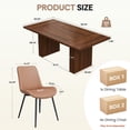 thumbnail image 2 of Hawsaiy Dining Table Set for 4, 78" Farmhouse Dining Table with 4 PU Leather Dining Chairs, Large Kitchen Table Set with Crossed Metal Leg Chairs for Dining Room(Walnut +Brown), 2 of 8