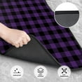 thumbnail image 3 of Cauagu Purple Black Plaid Pattern Car Floor Mat Set of 4,Car Carpet Mats Car Mats with Anti-Slip Backing & Driver Heel Pad Universal Fit for Cars/Trucks/SUV/Vans, 3 of 6