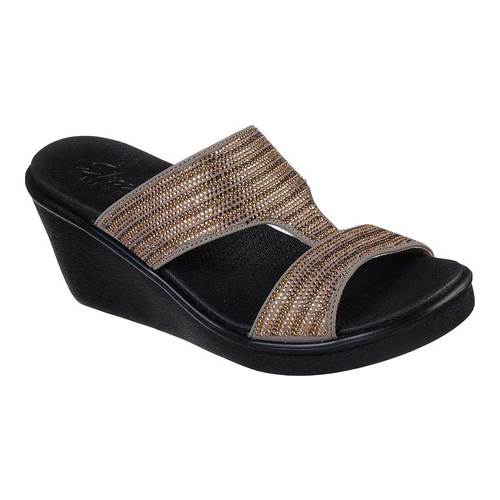 skechers gold sandals