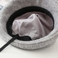 thumbnail image 5 of CoCopeaunts Small Bucket Hats for Women Autumn Winter Woolen Basin Hat Solid Color Casual Girl Fisherman Hat with Roll-up Brim, 5 of 8