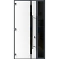 thumbnail image 3 of Front Exterior Prehung Steel Door / Ronex 1011 Grey / Side Exterior Window Sidelite / Stainless Inserts Entry Metal Modern Painted W36+14x96 Right-hand, 3 of 6