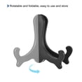 thumbnail image 4 of 6" Easel Plate Holder, Plastic Folding Display Stand Black for Decorative Picture Frame, 6 Pack, 4 of 6