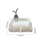 thumbnail image 3 of Jabonera cerámica de conejito de Pascua con desagüe – Diseño negro blanco y mono, cerámica esmaltada resistente, 5,3x4,7 pulgadas, decoración para baño o fregadero de cocina, fácil de limpiar, 3 of 6