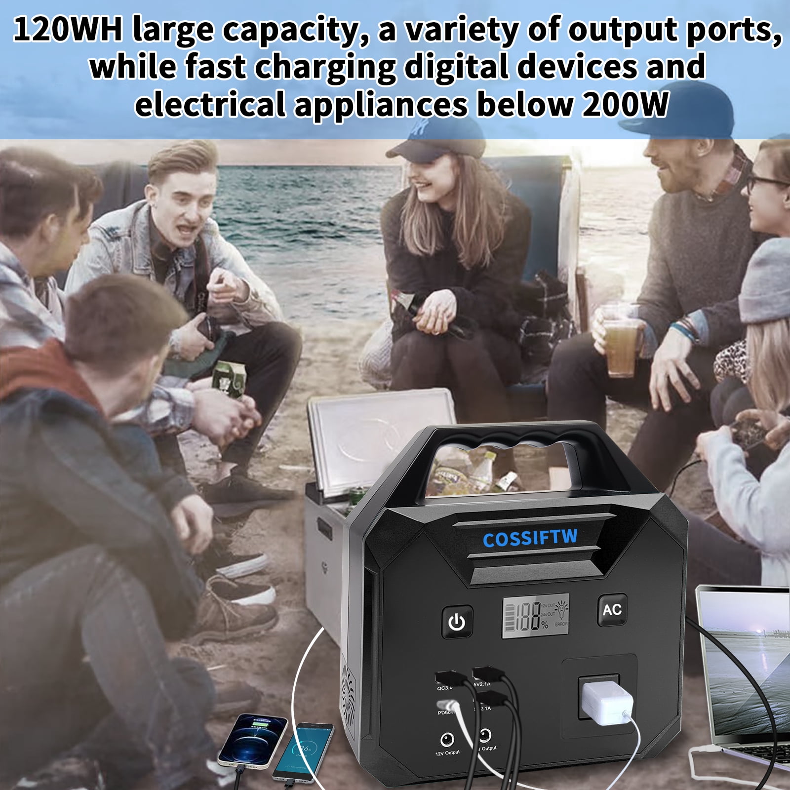 COSSIFTW 10000A Jump Starter for All 12V Gas & up to 15L Diesel Engine for Truck RV Yacht Lawn Mower Mining Truck Farm Vehicle