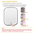 thumbnail image 4 of CERSLMO Makeup Mirror with Lights, Lighted Travel Mirror with LED Lights, Dimmable Portable Desk Light up Cosmetic Mirror with Touch Screen Switch, Batteries or USB Operated, Black, 4 of 6
