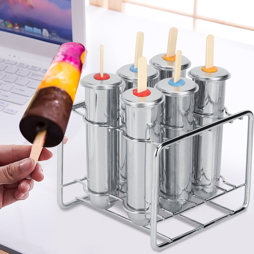 Stainless Steel Ice Cream Mold Popsicle Mold Maker for Home Flat Head Round Cup