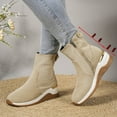 thumbnail image 5 of SKIYLEVZ Women's Ankle Boots Winter Fashion Shoes Thermal Fleece Lined Soft Sole Warm Boots with Side Zipper Casual Solid Outdoor Cold Weather Footwear, 5 of 9