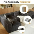 thumbnail image 2 of Yardi Yarda Modular Sectional Couches with Deep Seat, L-Shape Cloud Sofa Couch with High Density Memory Foam, Boneless Upholstered Couch Perfect for Indoor, Gray, 2 of 14