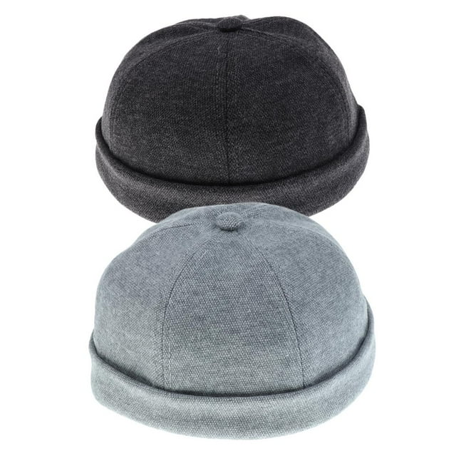 2pcs Hombres Adolescentes Skull Reloj Gorra Y Gorra Sombrero de Gris y Baoblaze sombrero de moda