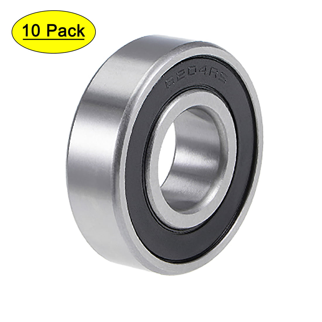 ONE NEW LOT OF 10 REPLACEMENT SPINDLE BEARINGS 6204-2RS. 