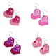 thumbnail image 2 of Pendientes para mujer, regalos para mujeres, niñas, de piel sintética, para San Valentín, con estampado en forma de corazón, 4 unidades. Un par de pendientes., 2 of 5