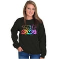 thumbnail image 3 of XOMG POP Neon Band Logo Outline Women Plus Size Sweatshirt Brisco Brands 2X, 3 of 5