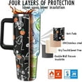 thumbnail image 5 of Halloween Tumbler 40oz Skull Pumpkin Tumbler Goth Skull Cups Leak Proof Tumbler Insulated Coffee Travel Mug for Halloween Gifts Gothic Witchy Decor, 5 of 6