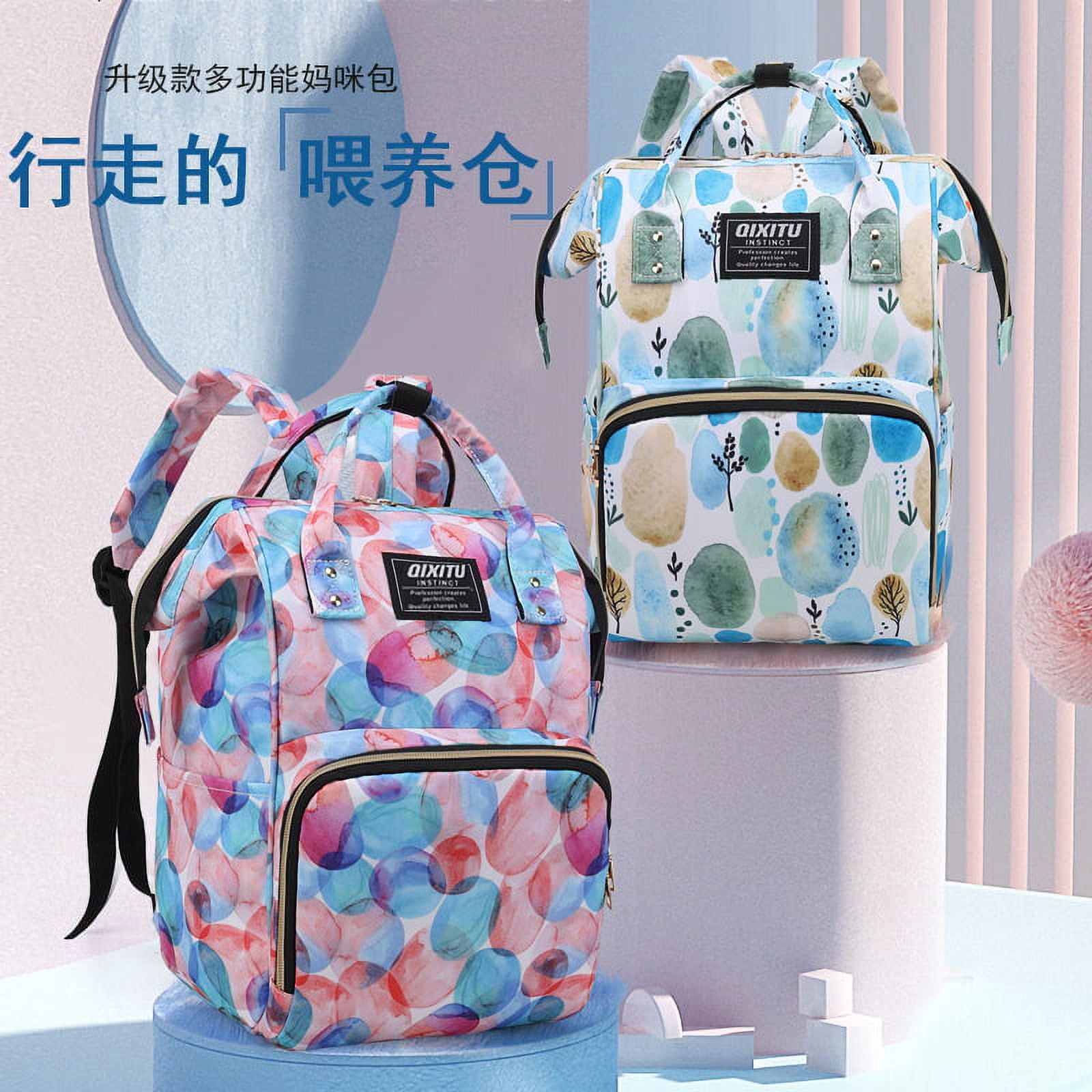 Mummy Bag Fashion Patterned Backpack Lightweight Large Capacity Backpack Maternity Baby Changing Bags Baby Stroller Backpack Diaper Changing Backpack